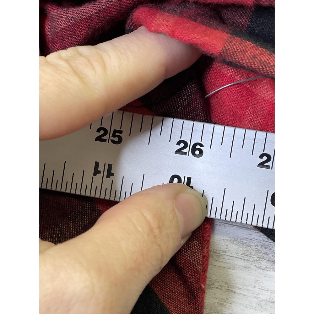 Terra‎ & Sky Shirt Womens 2X Red Black Plaid Button Front Long Sleeve Cotton NWT - Picture 6 of 10